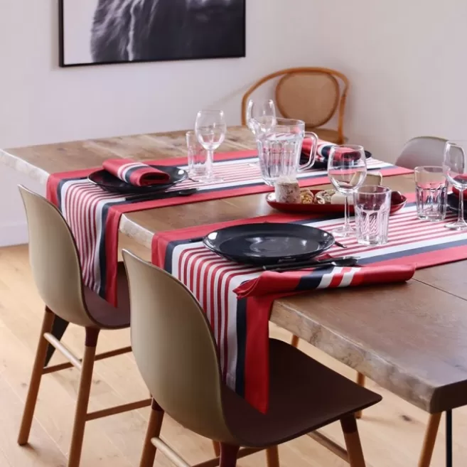 New Maison Jean-Vier Chemin de table Rouge