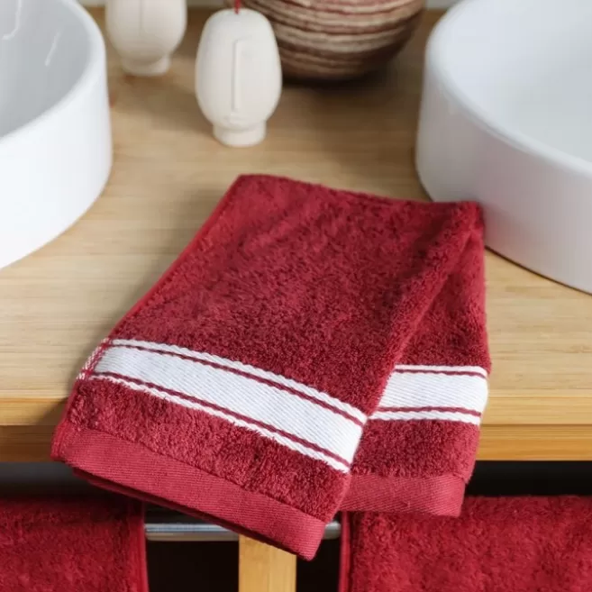 Discount Maison Jean-Vier Drap de douche Rouge