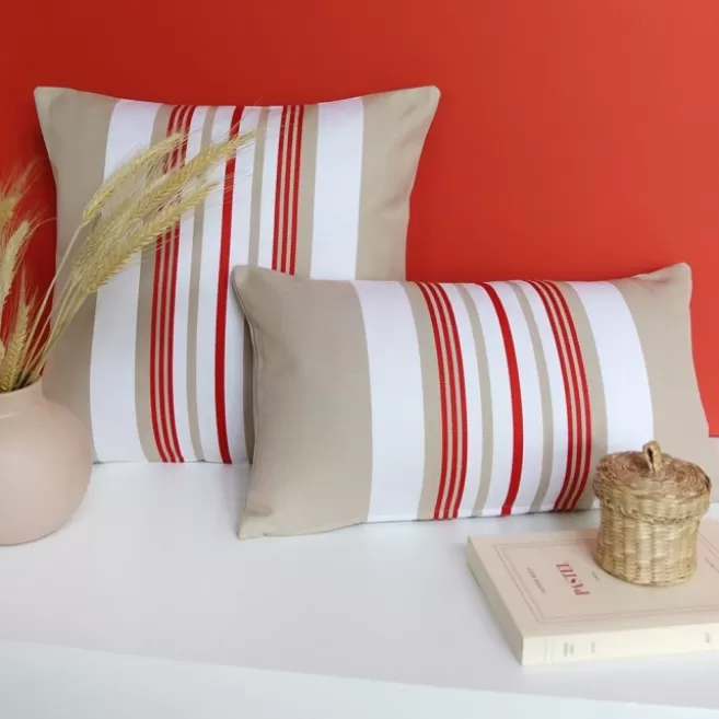 Clearance Maison Jean-Vier Housse de coussin Rouge