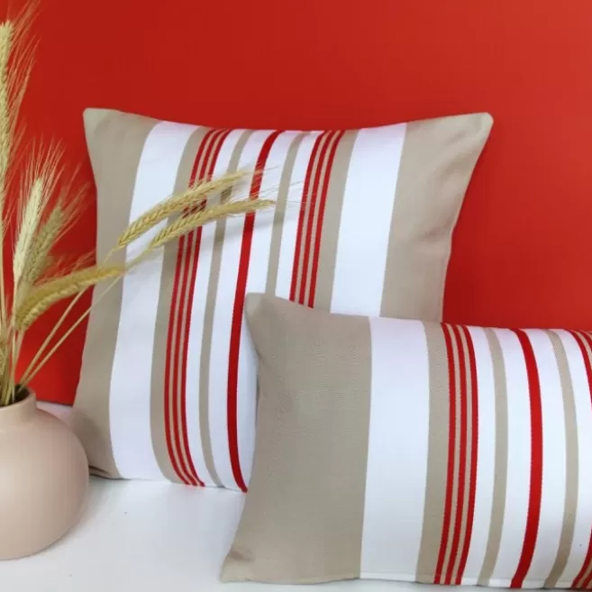 Clearance Maison Jean-Vier Housse de coussin Rouge