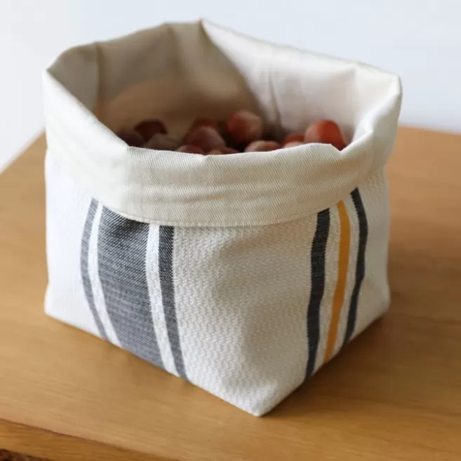 Fashion Maison Jean-Vier Panière et corbeille à pain en tissu Jaune