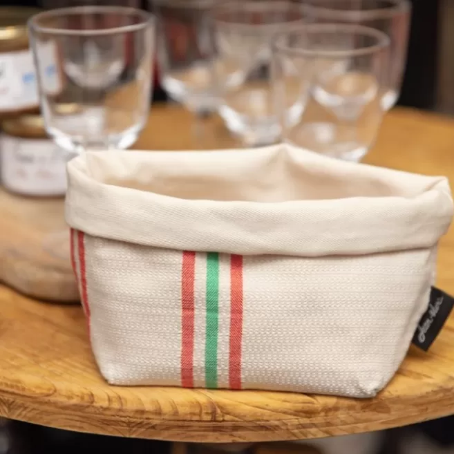 Shop Maison Jean-Vier Panière et corbeille à pain en tissu Rouge