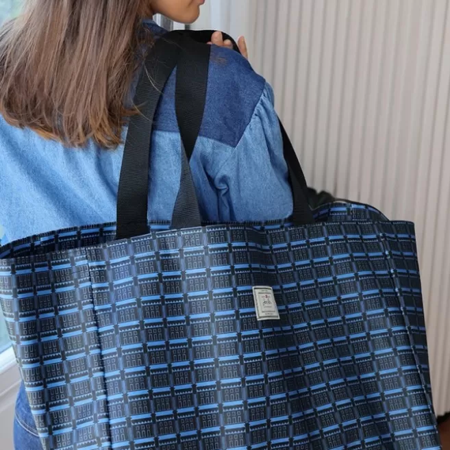 New Maison Jean-Vier Sac shopping et sac de plage Bleu