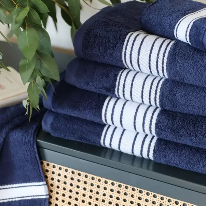 Shop Maison Jean-Vier Serviette de bain Bleu